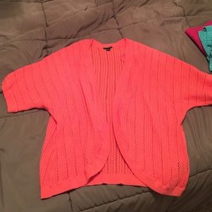 Coral long shrug