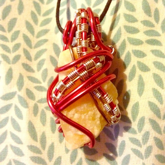 Gorgeous hand made wire wrap necklaces gem crystal - Picture 1 of 4