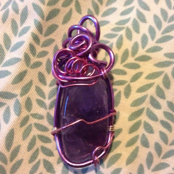Gorgeous hand made wire wrap necklaces gem crystal - Picture 2 of 4