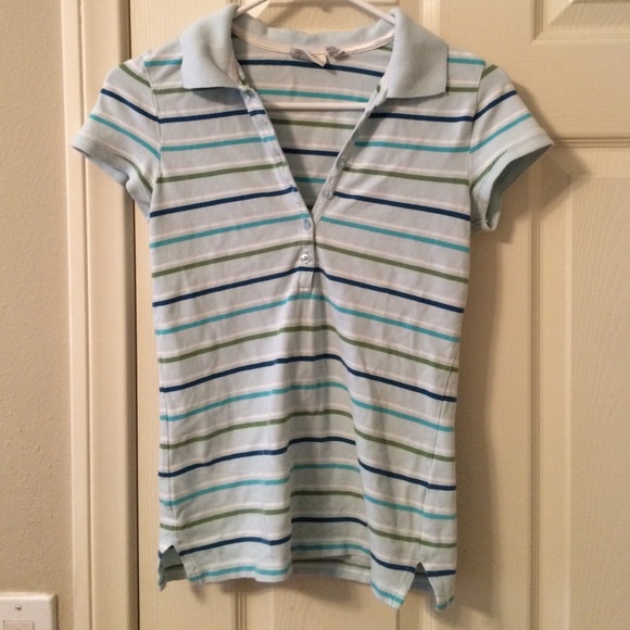 Striped collared shirt