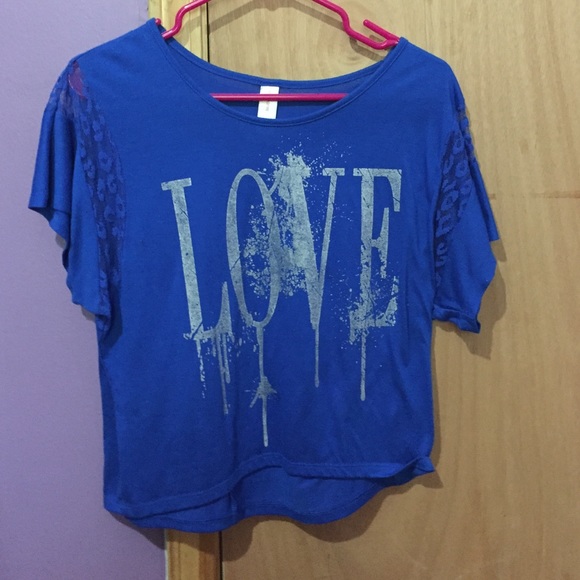 Blue Crop Top