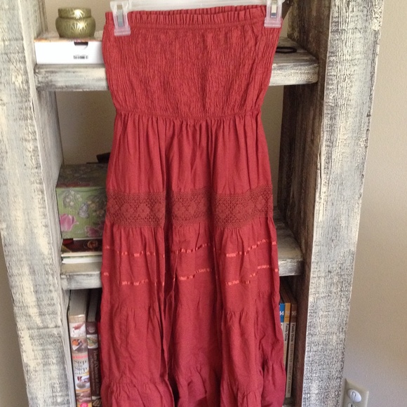 Burnt orange sun dress