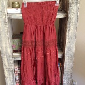 Burnt orange sun dress