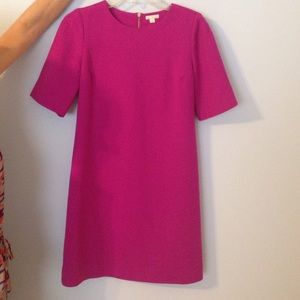 Pink sheath dress with zipper in back