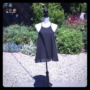 Black chiffon trendy, string halter