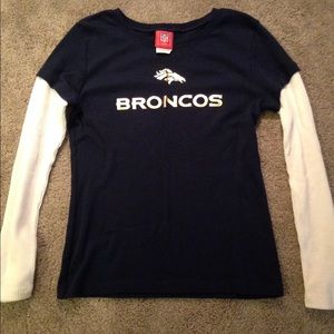 NFL Denver Broncos Long Sleeve Shirt. Size small.