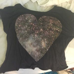 Galaxy heart tshirt