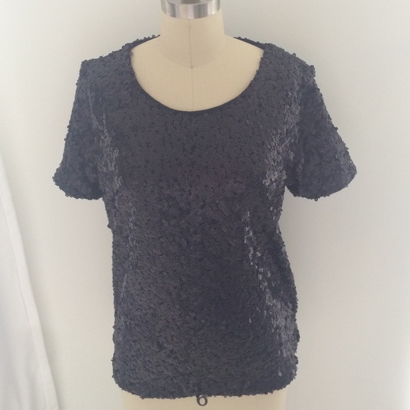 Black sequined top - Picture 1 of 4