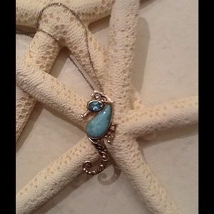 Beautiful Laramar & Blue Topaz Pendant