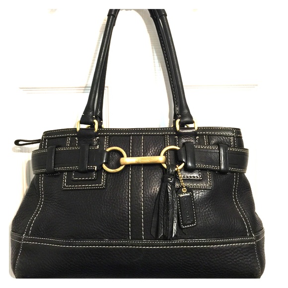 Authentic COACH black leather purse