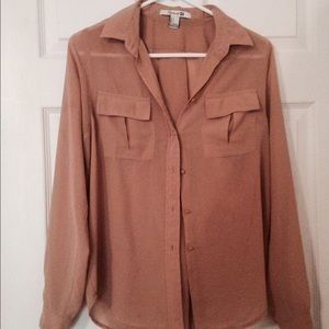 Sm. nude chiffon top