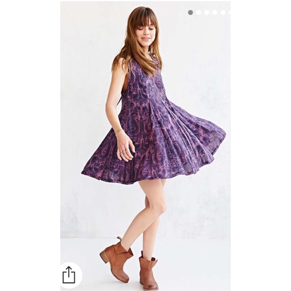 Ecote Clary Godet Trapeze Boho Dress