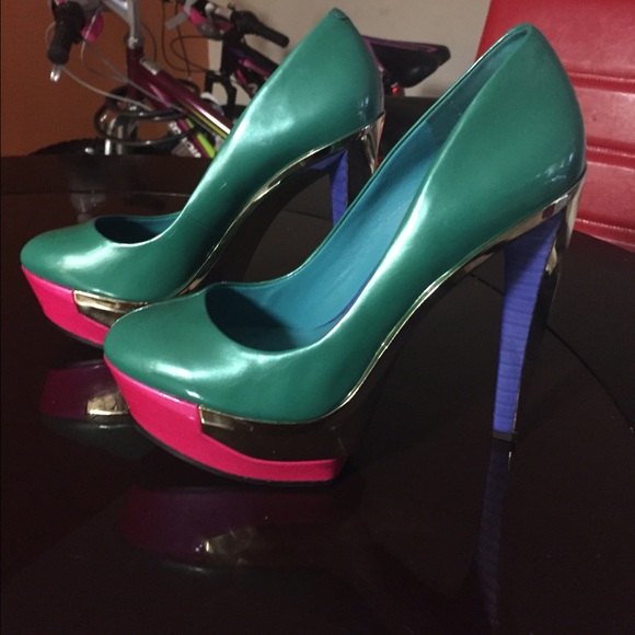 Brian Atwood Shoes - Brian Atwood, Multi colored pumps.