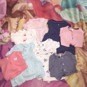 Carter's newborn baby dresses with cardigan set