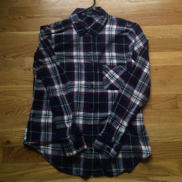 🍂Navy and White Flannel🍂