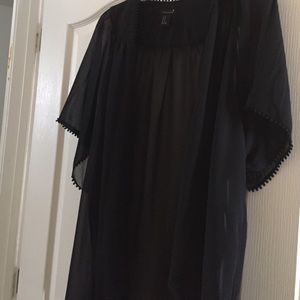 Sheer black kimono
