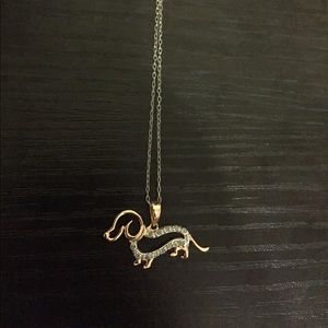 Sterling silver dog necklace