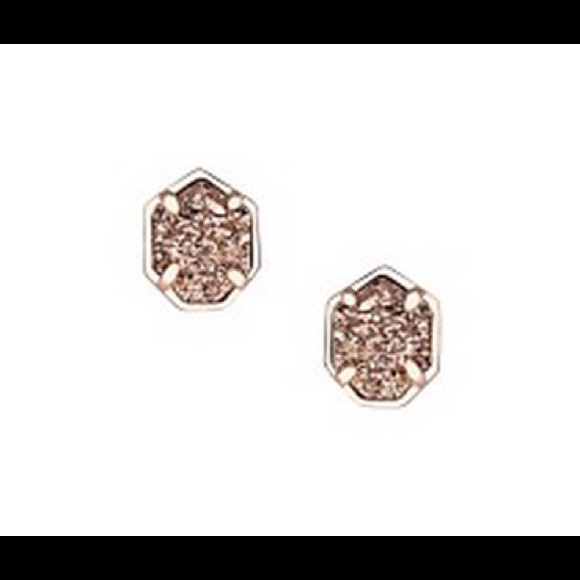 Kendra Scott Drusy in Rose Gold Stud Earrings