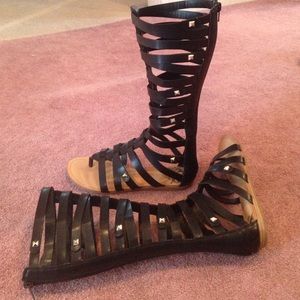 Never worn before Calf high Fergalicous sandals