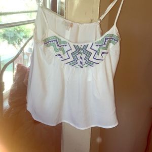 gianna and bini white top with tribal print on top