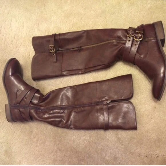 Boots - Brown Knee High Boots