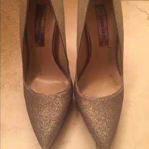 BCBG silver glitter heels... Gorgeous!!!! 💙💙