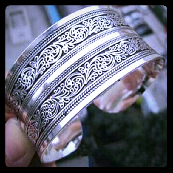 Silver Tone Cuff Bracelet