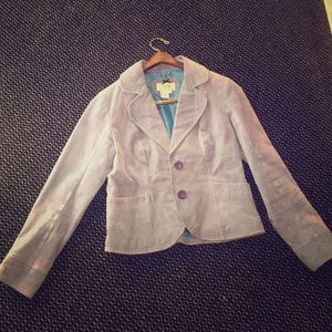 suede blue jacket