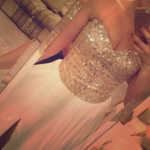 Prom Dress, SEQUINED BODICE w/ CORSET