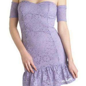 Lace embroidered light purple dress mystic