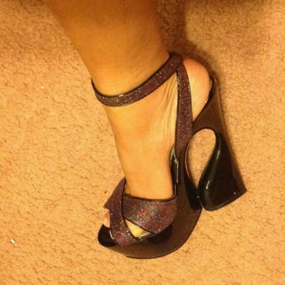 Glitter  Sky  high  heels