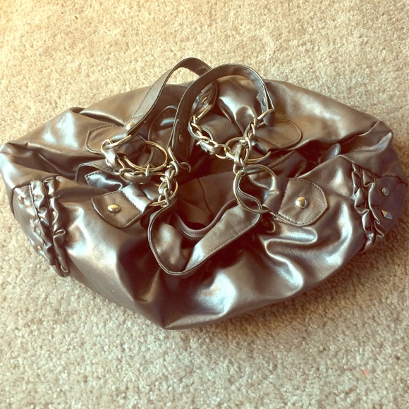 Small silver handbag