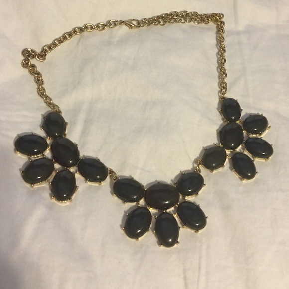 Green and gold statement necklace