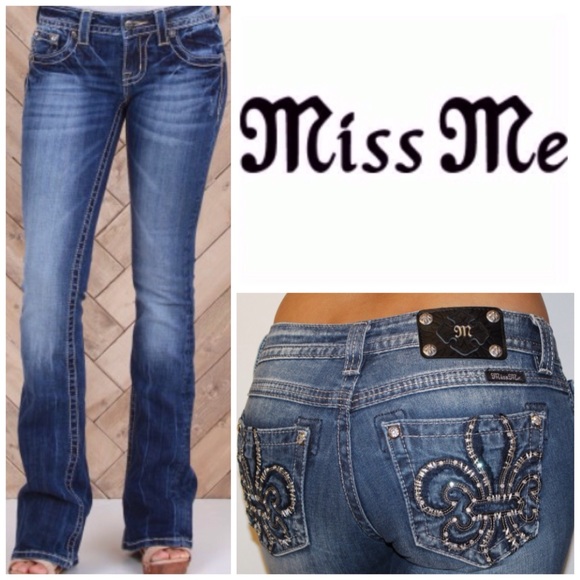 jeans with fleur de lis on pocket