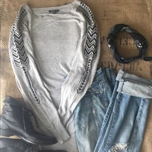 Boho arrow graphic sweater