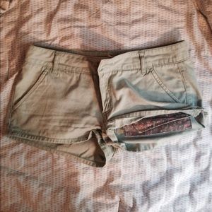 Light green low rise shorts