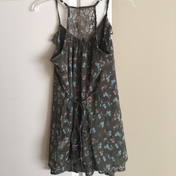 Floral Tank Top Lace Ruffles - Picture 2 of 2