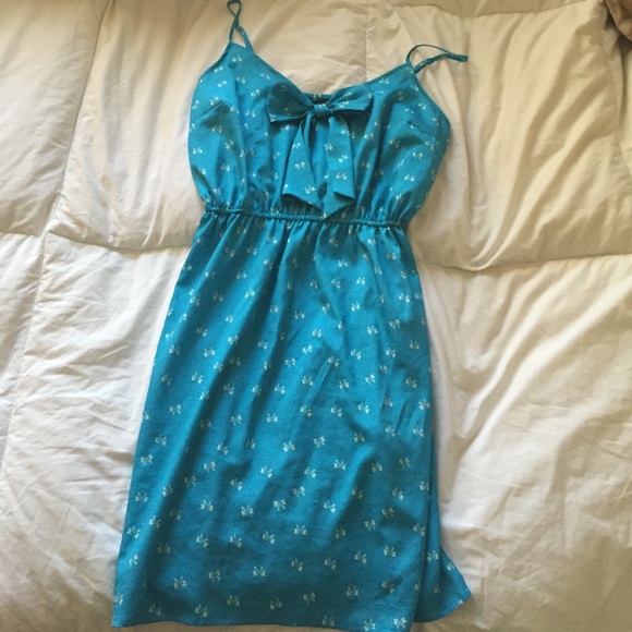 Turquoise Bow Dress