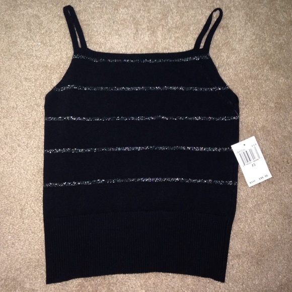 Black &Silver sweater tank top, NEVER WORN
