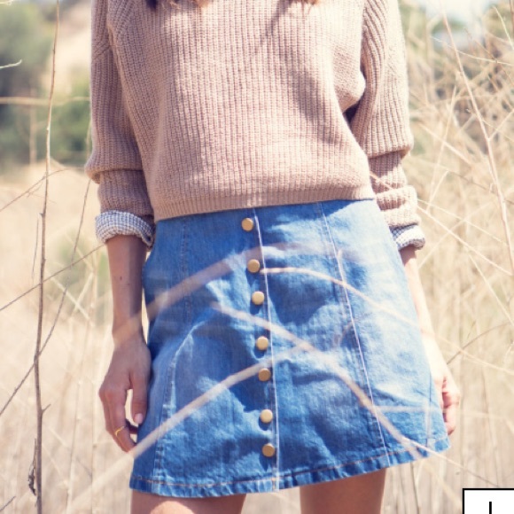 Dresses & Skirts - Denim Button Up Skirt