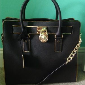Michael Kors saffiano leather Hamilton with trim