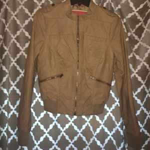 Light brown bomber jacket