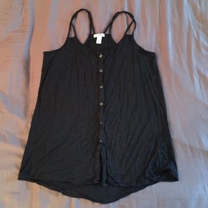 Strappy Button Down Tank