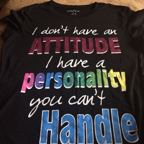 Black / colorful tee