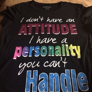 Black / colorful tee