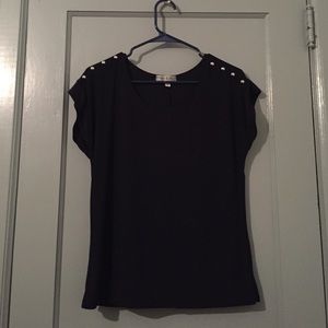 Rhinestone sleeved top