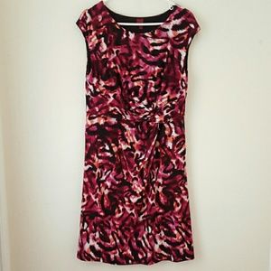 Pink print sleeveless dress