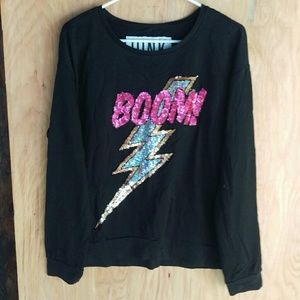 Victorias Secret PINK Sequin Boom Crew