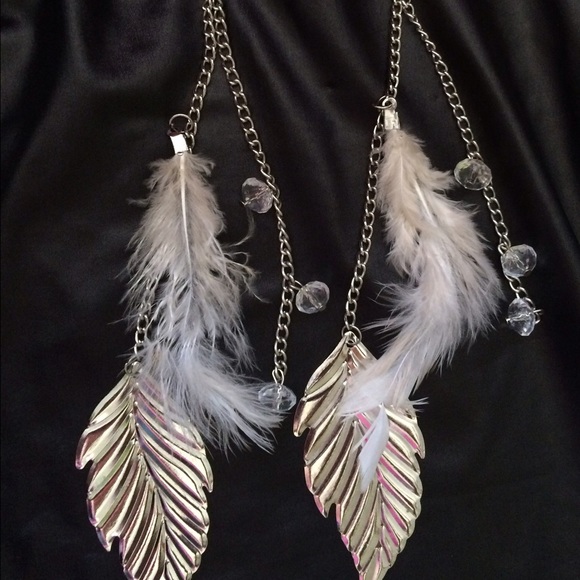 Silver/Feather Earrings