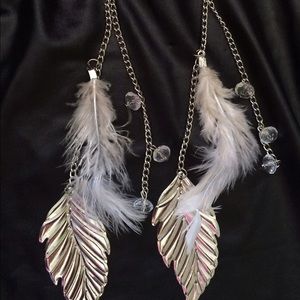 Silver/Feather Earrings